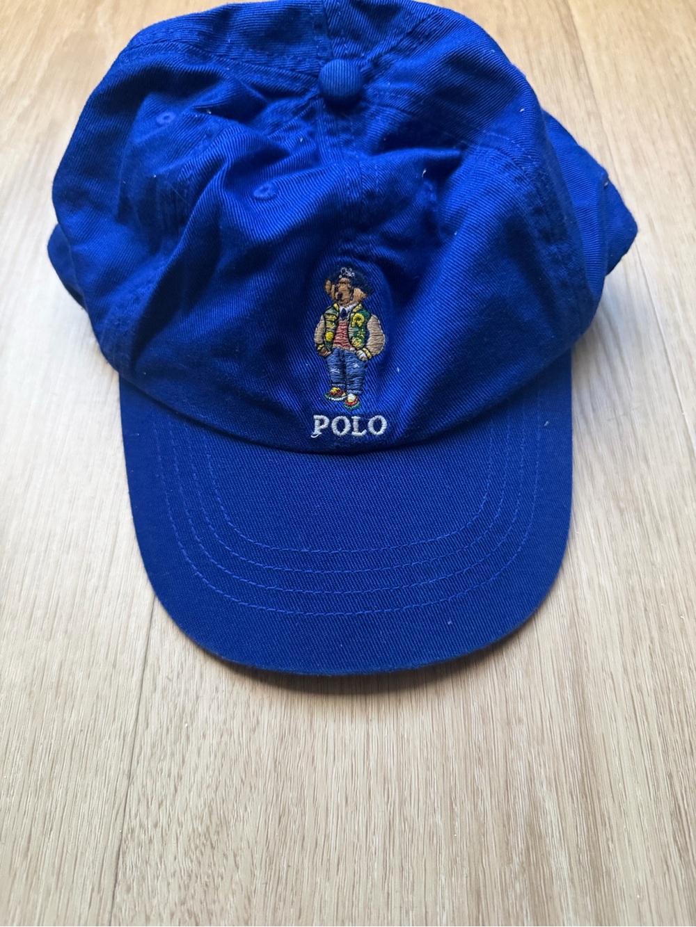 Polo by Ralph Lauren Royal Blue Bear-Embroidered Kids Cap